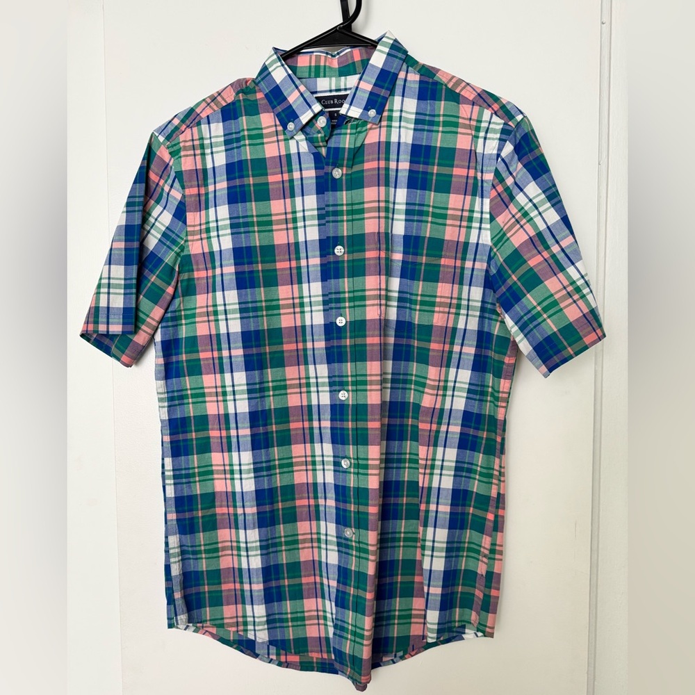 Club Room Men’s Plaid Button Down Small